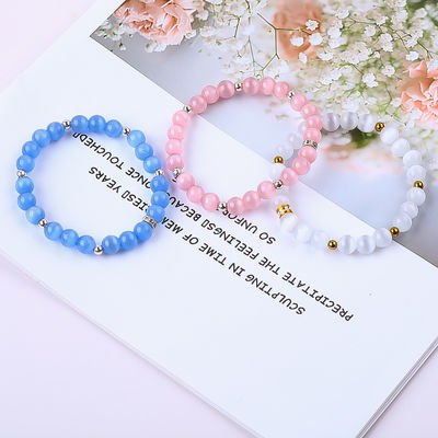 8mm/10mm/12mm Runder Katzen-Auge Edelstein-Armband für das Abgleichen von Kleidung