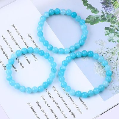 Heilstein Armbänder Aquamarin Heilband Party Schmuck OEM
