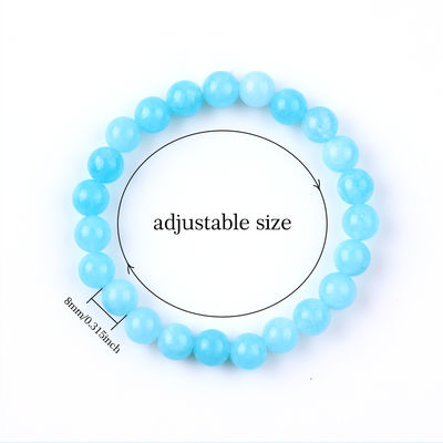 Heilstein Armbänder Aquamarin Heilband Party Schmuck OEM