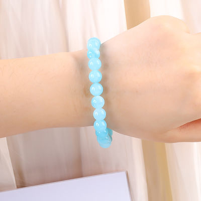 Heilstein Armbänder Aquamarin Heilband Party Schmuck OEM