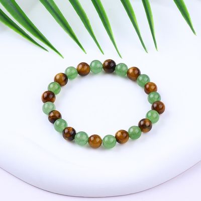 Handgefertigte elastische Heilstein-Kristall-Armbänder für positive Energie