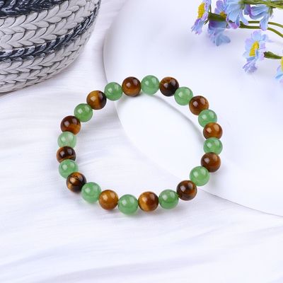 Handgefertigte elastische Heilstein-Kristall-Armbänder für positive Energie