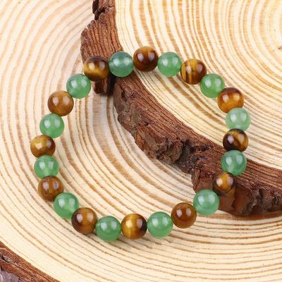 Handgefertigte elastische Heilstein-Kristall-Armbänder für positive Energie
