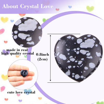 Nützliche Schneeflocken Obsidian Herzförmige Steine Kristalle