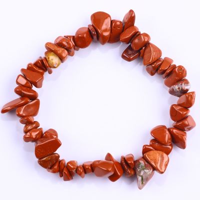 Unregelmäßige Schotterschotter Heilende Energie Chakra Naturstein Armband OEM ODM