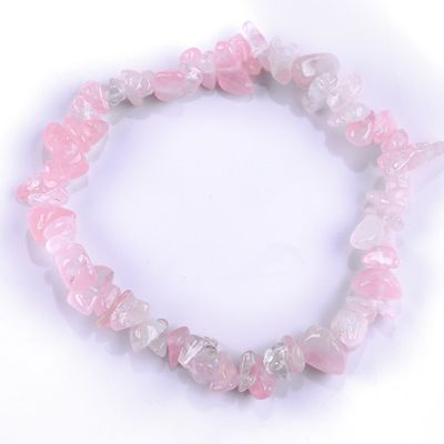 Unregelmäßige Schotterschotter Heilende Energie Chakra Naturstein Armband OEM ODM