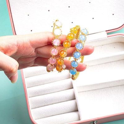 Drahtgewickelte Heilmittel Rundperlen Edelstein Armband Armband Schmuck