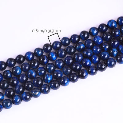 8mm Naturschwarzblaue Tiger-Auge Edelstein Kristallstein Perlen für Schmuckherstellung