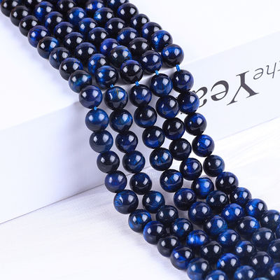 8mm Naturschwarzblaue Tiger-Auge Edelstein Kristallstein Perlen für Schmuckherstellung