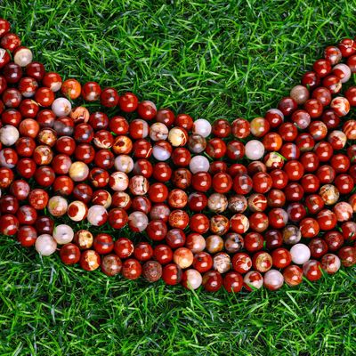 Rote Jaspis-Runde Perle Naturkristall Edelstein verschiedene Perlengröße Locker Perlenstränge für die Schmuckherstellung