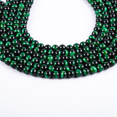 8 mm Grüner Tiger-Auge Edelstein Heilende Kristallstein Perlen für Schmuck