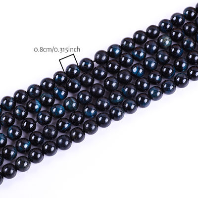 8mm Tinte Blaue Tiger-Auge Edelstein Rosa Kristallstein Perlen für Schmuck