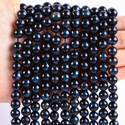 8mm Tinte Blaue Tiger-Auge Edelstein Rosa Kristallstein Perlen für Schmuck