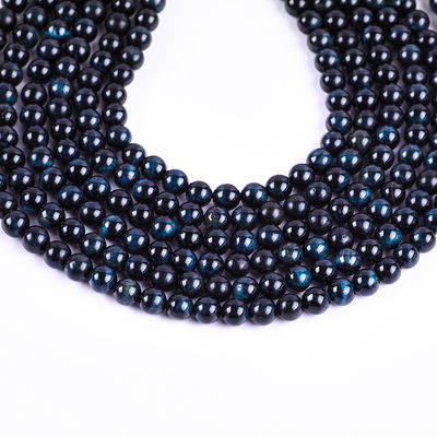 8mm Tinte Blaue Tiger-Auge Edelstein Rosa Kristallstein Perlen für Schmuck