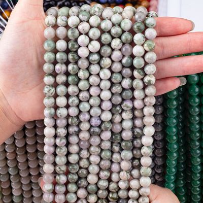 Lucky Jade Runde Perle Naturkristall Edelstein verschiedene Perlengröße Locker Perlenstränge für DIY Schmuckherstellung