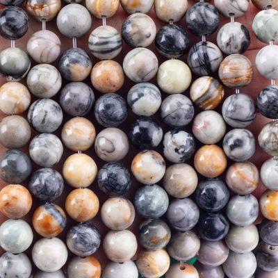 8mm natürliche Picasso Edelstein Perlen Heilende Kristallstein Perlen für Schmuck