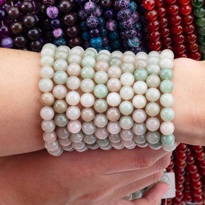Sie Tai Jade Runde Perle Naturkristall Edelstein verschiedene Perlen Größe Locker Perlen Strähnen für DIY Schmuck