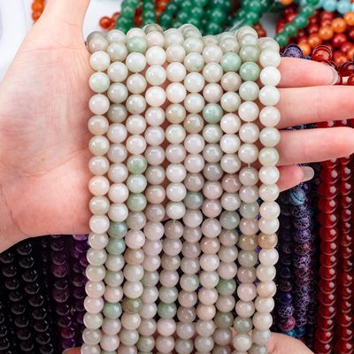 Sie Tai Jade Runde Perle Naturkristall Edelstein verschiedene Perlen Größe Locker Perlen Strähnen für DIY Schmuck