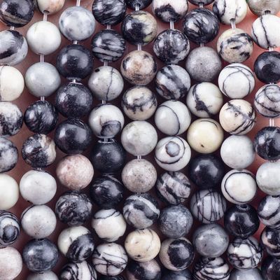 8mm natürliche rosa Zebra Stein Edelstein Perlen Heilende Kristallstein Perlen für Schmuckherstellung
