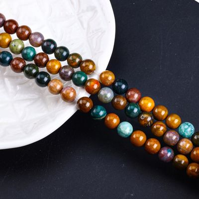 8mm Natur Ozean Stein Edelstein Perlen Heilende Kristallstein Perlen für Schmuckherstellung