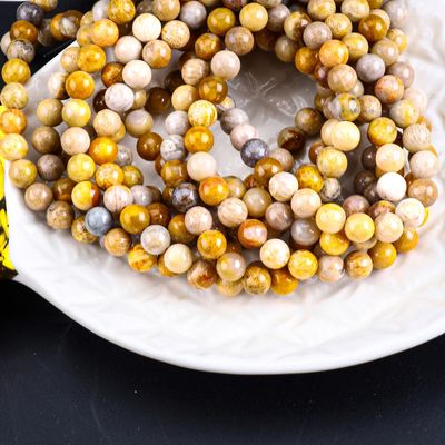 Chrysanthe Stein Runde Perle Naturkristall Edelstein Locker Perlensträhnen für DIY Schmuckherstellung