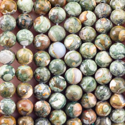 Kambaba Jasper Runde Perle Naturkristall Edelstein Loose Perlenstränge für die DIY Schmuckherstellung