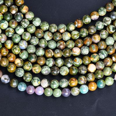 Kambaba Jasper Runde Perle Naturkristall Edelstein Loose Perlenstränge für die DIY Schmuckherstellung