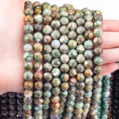 Kambaba Jasper Runde Perle Naturkristall Edelstein Loose Perlenstränge für die DIY Schmuckherstellung