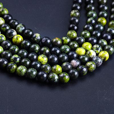 Serpentine Jade Round Bead Naturkristall Edelstein Loose Bead Strands für DIY Schmuckherstellung