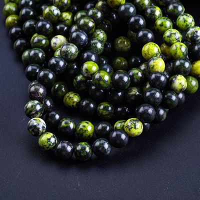 Serpentine Jade Round Bead Naturkristall Edelstein Loose Bead Strands für DIY Schmuckherstellung