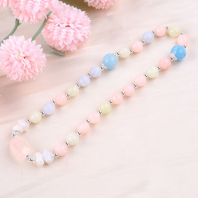 Morganit Handgemachte DIY Doppelschicht Naturkristall Vielfältiges Rundes Perlen Armband zum Geschenk