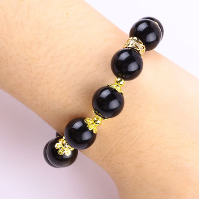 Obsidian mit Silber Obsidian Schmetterling Rundform Perlen Armband