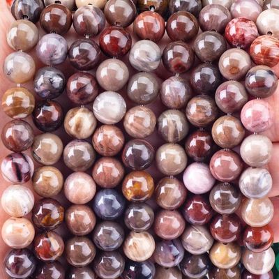 8 mm Holz Jaspisch Echtkristallstein Runde Locker Perlen für handgefertigte Perlen Schmuck