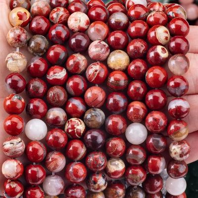 Natürliche polierte Kristall-Rote Jaspis Edelstein Perlen 8MM für DIY einzigartige Schmuckstücke