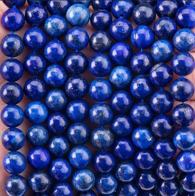 Semi-Edelstein Lapis Lazuli Runde Perle Kristall Edelstein Locker Perlenstränge für die DIY Schmuckherstellung