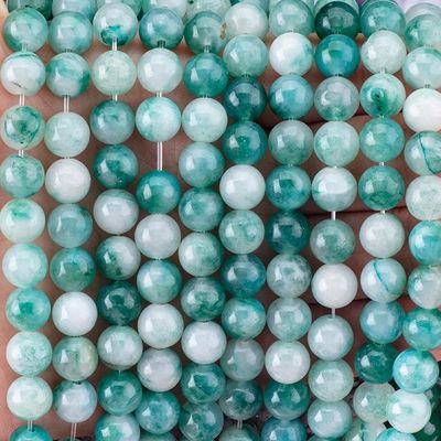 8mm Blaue Jade Edelstein Perlen Heilende Kristallstein Perlen für Schmuckherstellung