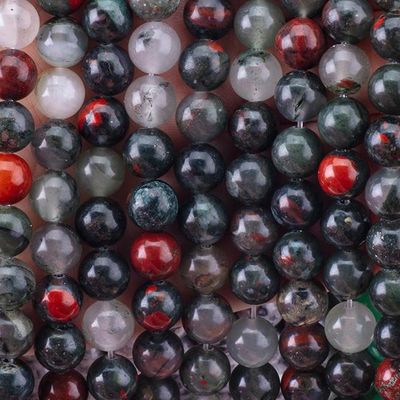 8 mm afrikanischer Blutstein Edelstein Heilstein Kristallstein Perlen für Schmuckherstellung