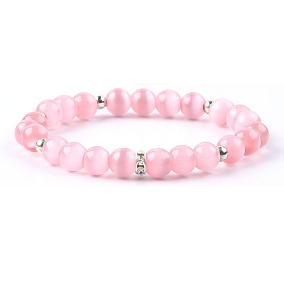 8mm/10mm/12mm Runder Katzen-Auge Edelstein-Armband für das Abgleichen von Kleidung