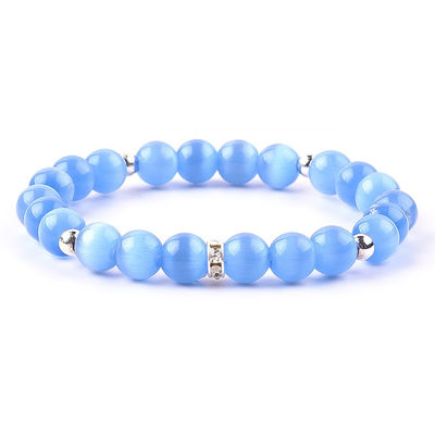 8mm/10mm/12mm Runder Katzen-Auge Edelstein-Armband für das Abgleichen von Kleidung
