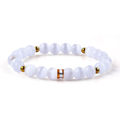 8mm/10mm/12mm Runder Katzen-Auge Edelstein-Armband für das Abgleichen von Kleidung