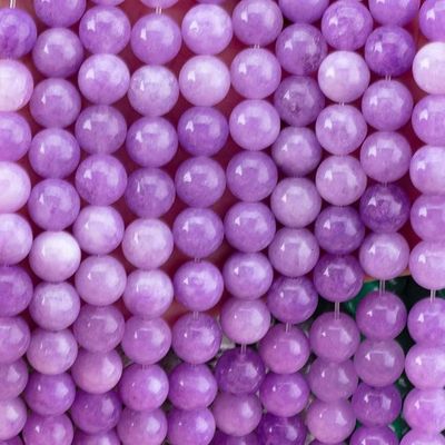 8mm Violett Jade Edelstein Perlen Heilende Kristallstein Perlen für Schmuckherstellung