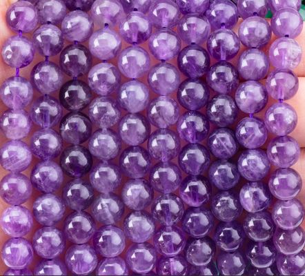 Rundes halbwegs edles lila Stein 6 mm Amethyst Edelstein Perlen