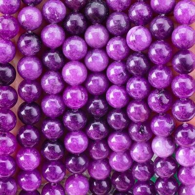 8 mm dunkelviolettes Jade Edelstein Perlen Heilende Kristallstein Perlen für Schmuck