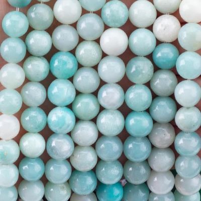 8mm Blauer Amazonit Edelstein Perlen Heilende Kristallstein Perlen für Schmuck