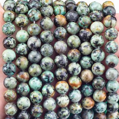 Handgefertigte Schmuckstücke 8mm afrikanische Türkis Kristall Perlen Loose Edelstein Perlen
