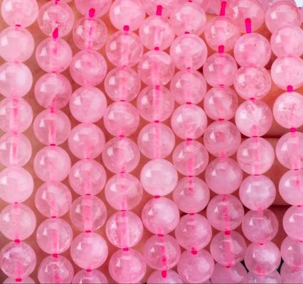 Natürlicher Kristall Edelstein Rose Quarz Loose Bead Strands Halbedelstein für die Schmuckherstellung