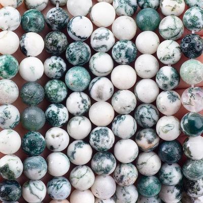 8mm Baum Achat Edelstein Perlen Heilende Kristallstein Perlen für Schmuckherstellung