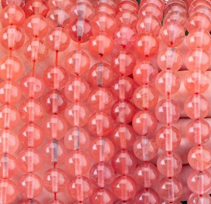 Rose Cherry Quarz Loose Bead Strands Semi-Edelstein Wassermelone Rot Quarz für die Schmuckherstellung