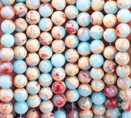Semi-Edelstein Shoushan Stein Jaspis Loose Bead Strands Schlangenschicht Stein für DIY Schmuckherstellung