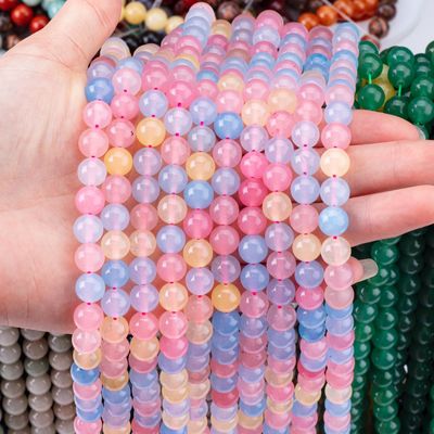 4/6/8/10/12mm Natürliche rosa Morganit Edelstein Perlen Unterstützung Anpassung